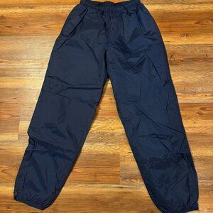 Vintage 90s Nike windbreaker pants - warm up covers - navy blue - women L 12-14
